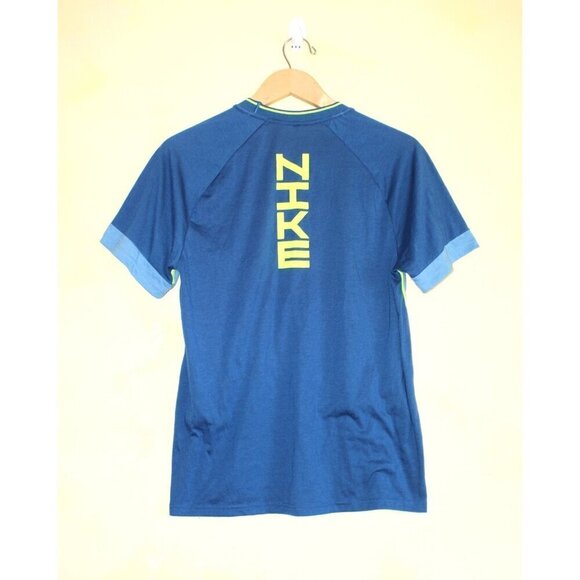 Nike Dri fit Training T Shirt Size Small Blue & Green Short Sleeve Sport clash - Picture 3 of 12